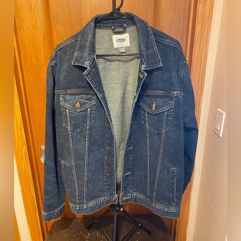 Old Navy Dark Wash Navy Blue Denim Jacket